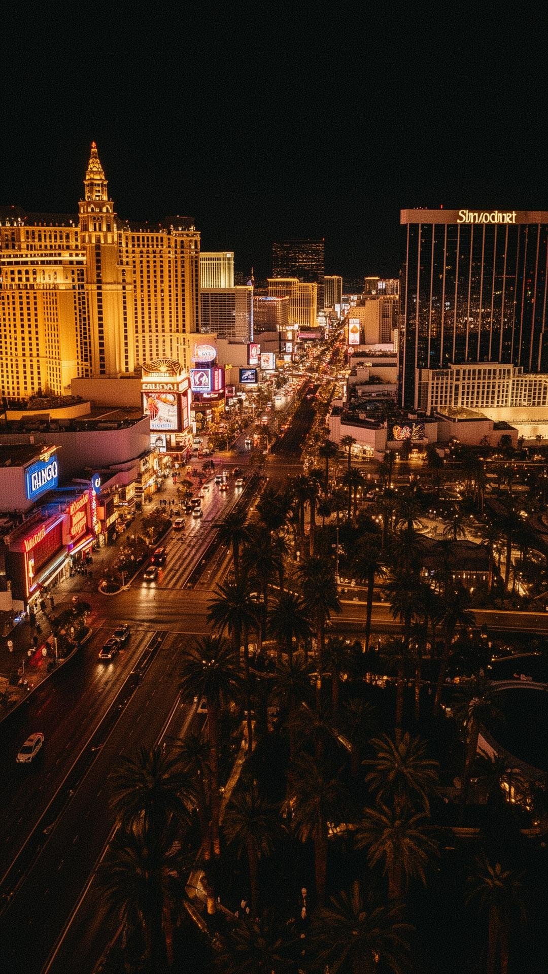 Las Vegas strip at night